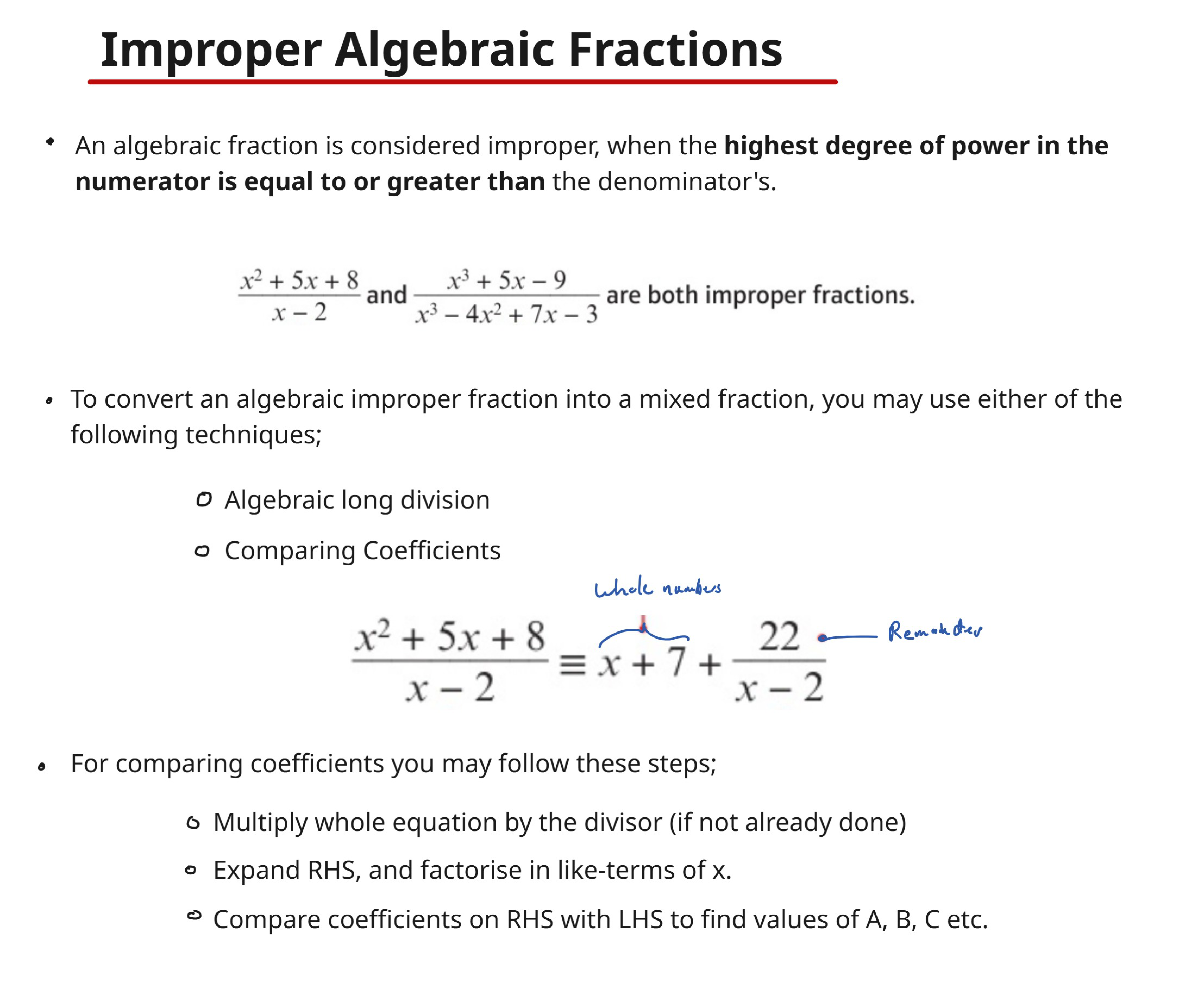 Partial Fractions